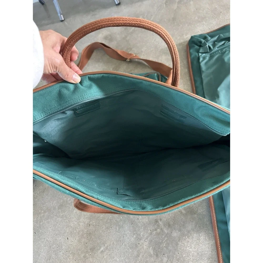 Vintage Polo Ralph Lauren Green Garment Bag Tote Duffle Luggage Travel Lot